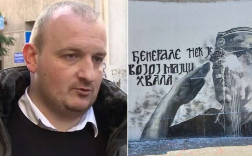 Đorđo Žujović ponovo napadnut jer je uništio mural zločinca Ratka Mladića 